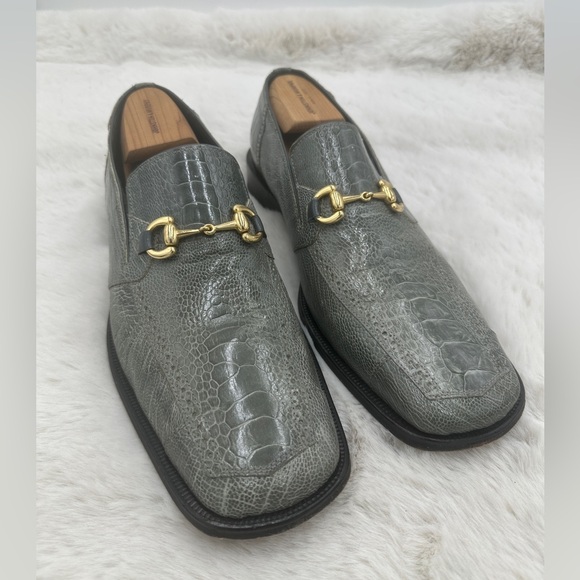 David Eden Other - David Eden Ostrich‎ Leg Horse Bit Loafers Men’s Dress shoes 10.5